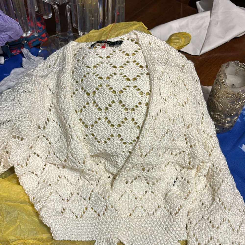 Women’s crochet sweater.